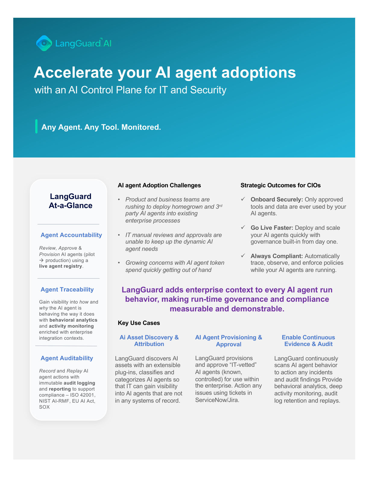 Cover of the LangGuard Solution Brief one-pager
